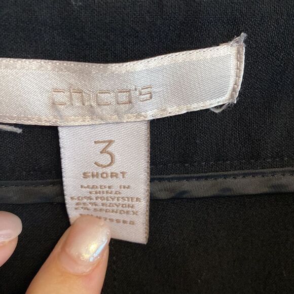 Chicos - black dress slacks- Chico’s size 3short (16short) - Picture 5 of 7